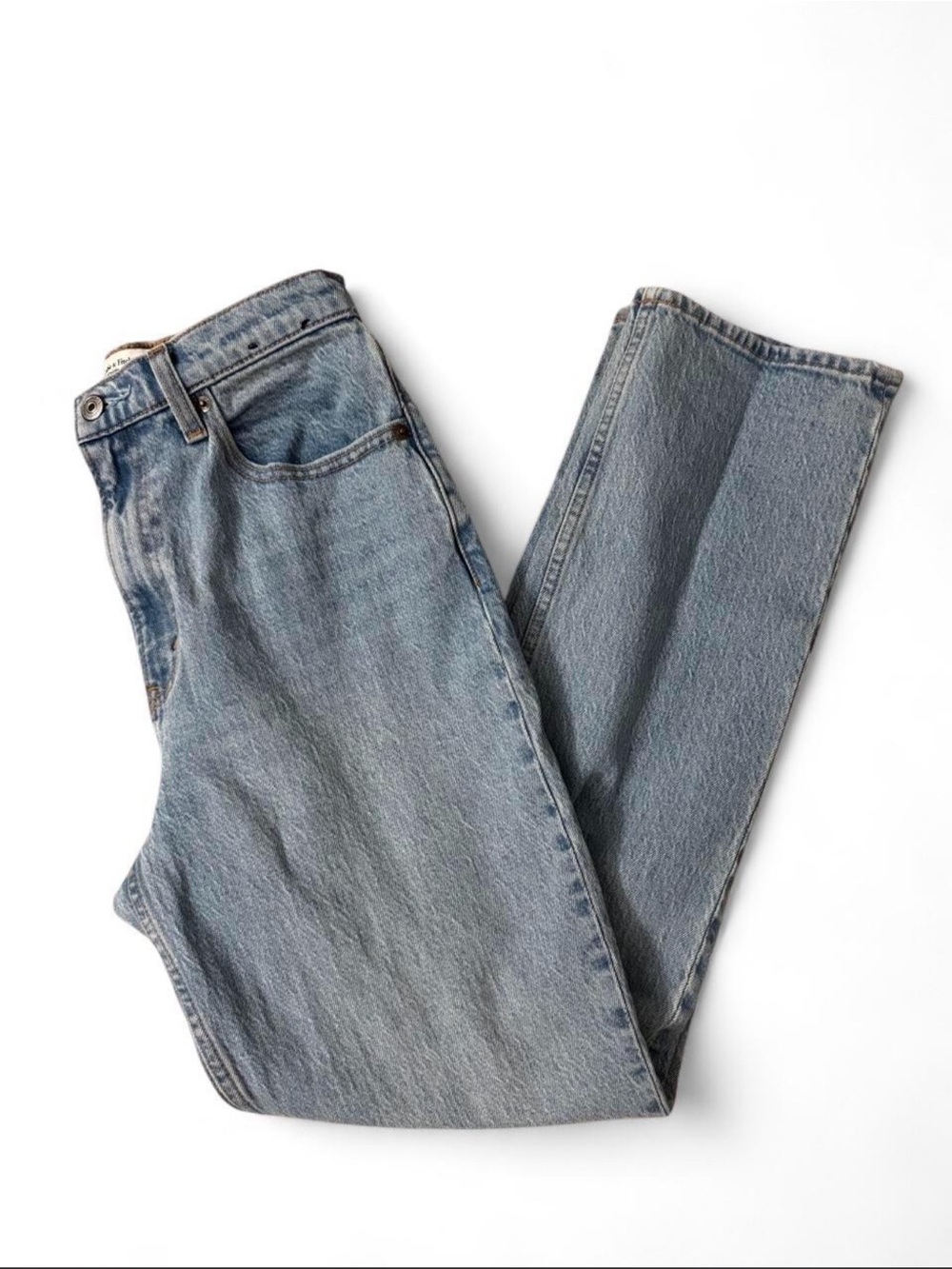 Abercrombie & Fitch Curve Love Ultra High Rise 90s Straight Jean 26/2R - Picture 3 of 7